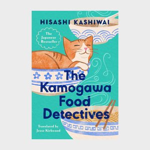 Cat relaxes contentedly in a bowl, surrounded by swirling patterns, on a book cover titled 