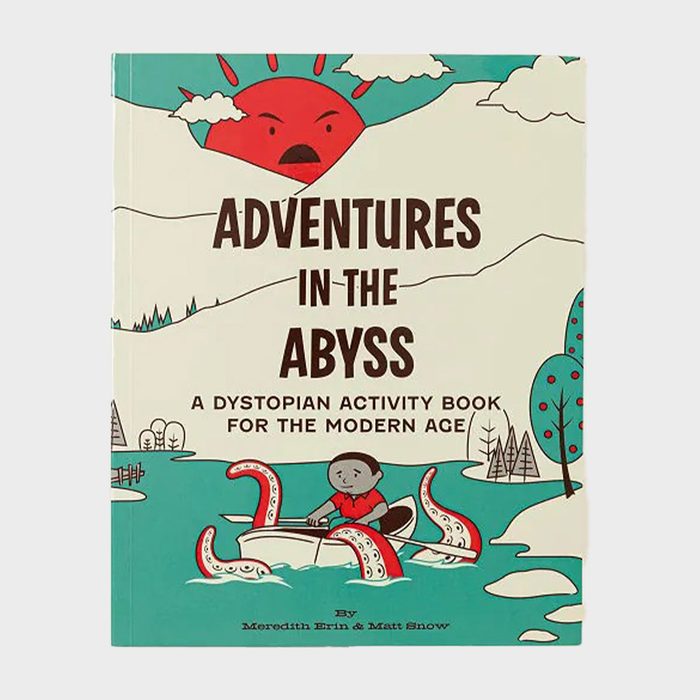 Book cover displays a person paddling a canoe while a red sun looms. Text: 