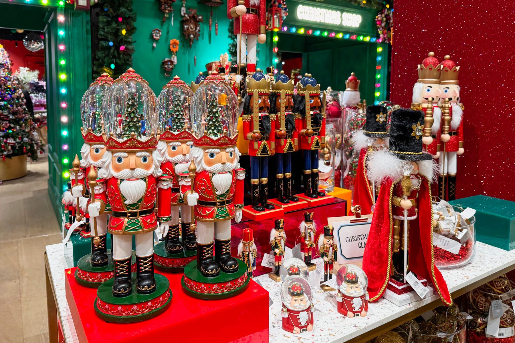 Christmas themed products inside a store