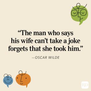 Quote by Oscar Wilde displayed with colorful, abstract speech bubble faces on a beige background.