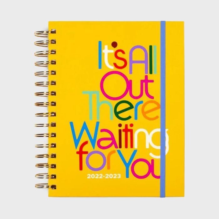 Notebook features colorful text 