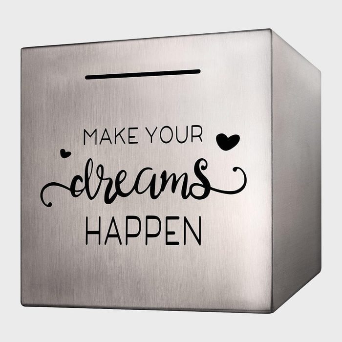 Box displaying motivational text, 