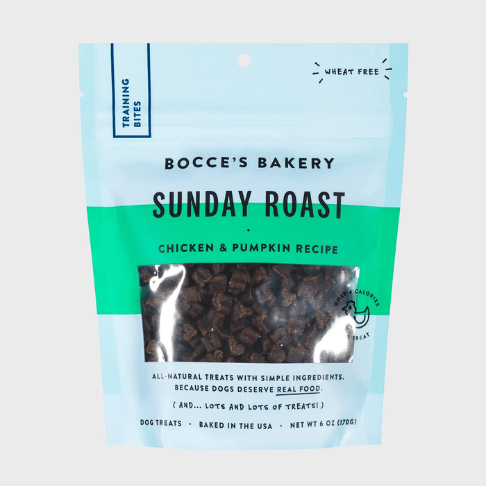 Package displays dog treats labeled 