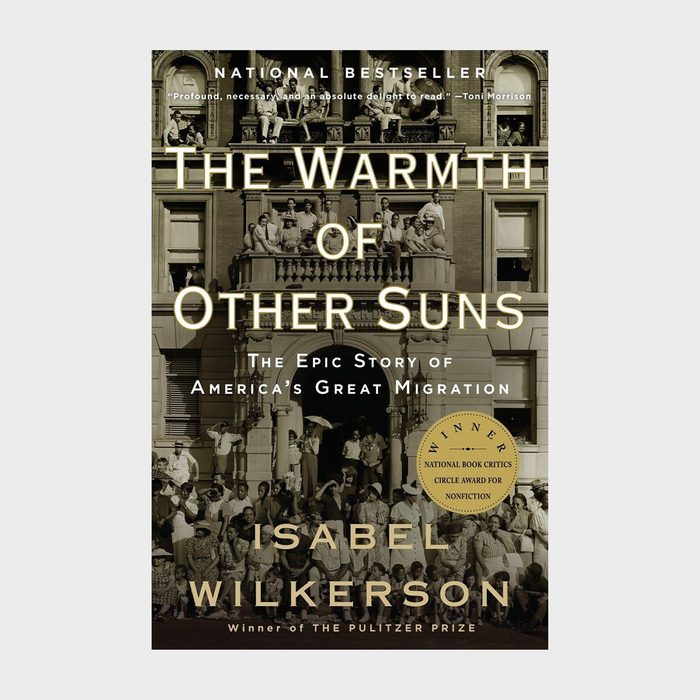Book cover showing people gathered on a building, featuring text: 