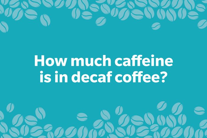 Coffee Trivia Question on a frame of coffee beans graphic blue