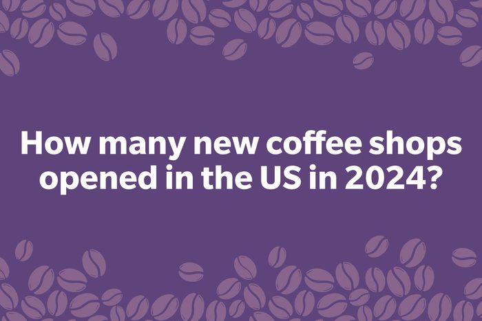 Coffee Trivia Question on a frame of coffee beans graphic