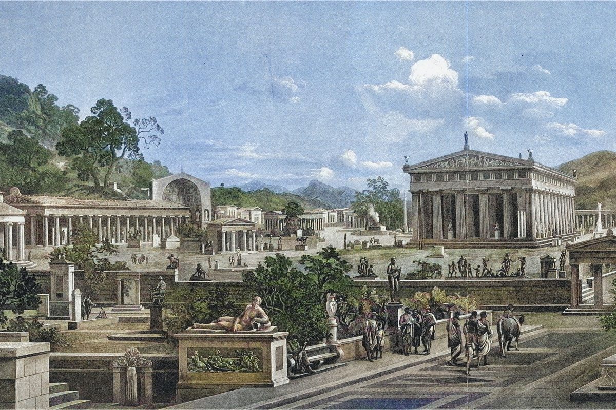 Temple Of Jupiter Optimus Maximus At Olympia In Ancient Rome