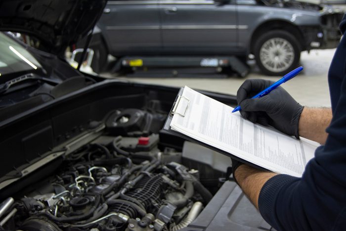 Car technical service checking