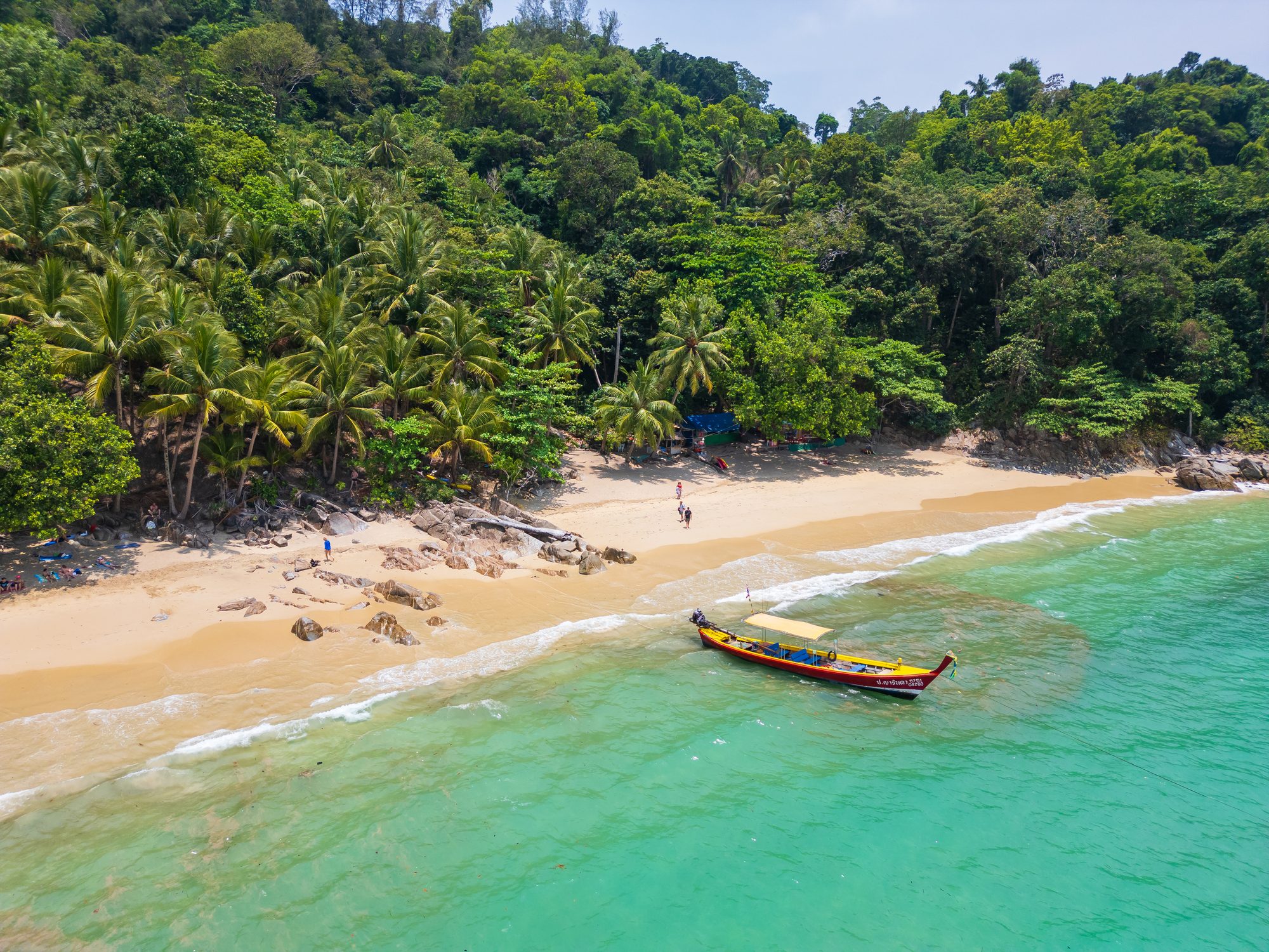 Aerial view of Banana Beach in Phuket