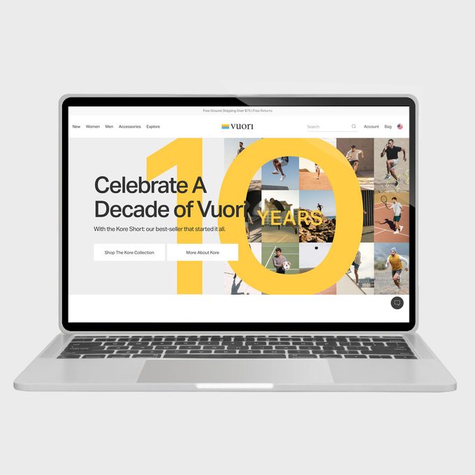 Vuori Activewear website