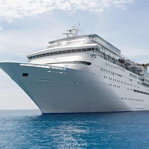 Cruise ship in caribbean sea