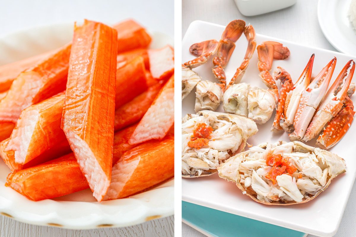Imitation Crab Meat And Real Crab Meat