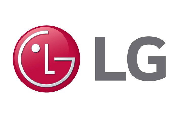 A red circular emblem with stylized "L" and "G," alongside bold gray letters "LG" on a white background.