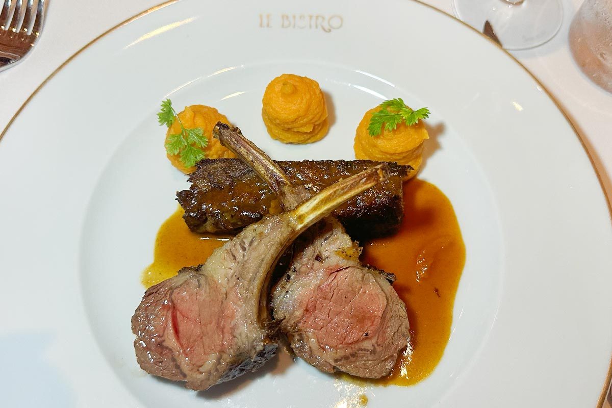 Meal on Norwegian Cruise Line's Aqua cruise ship