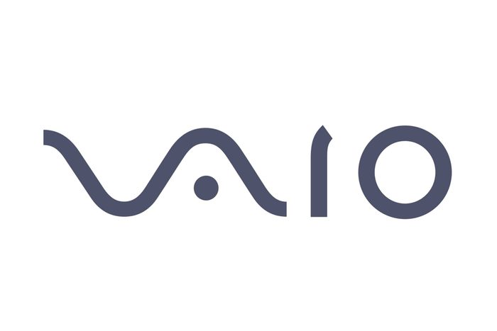 Stylized "VAIO" logo featuring artistic letters with curved lines, set against a plain white background.