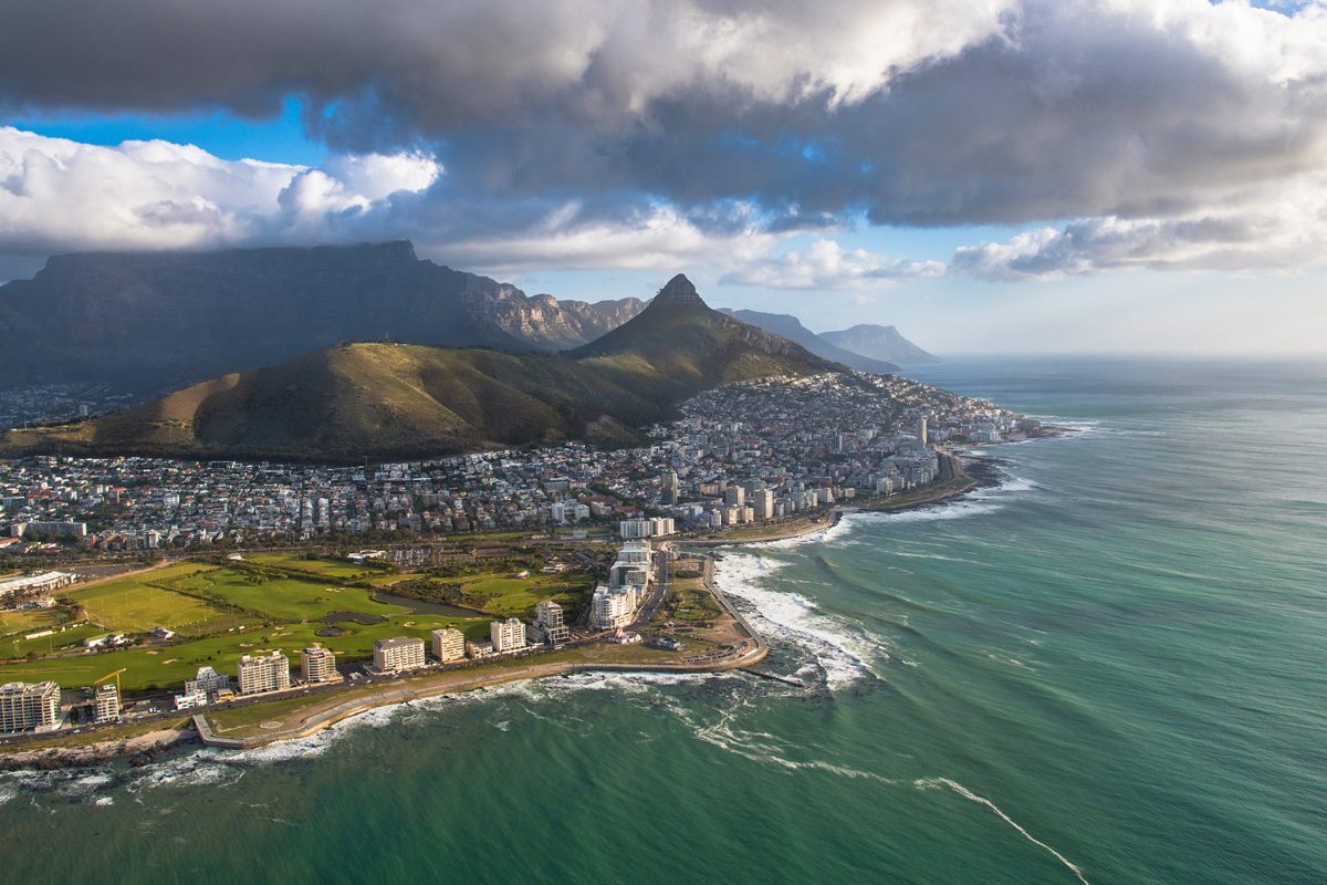aerial view of Cape Town, south africa